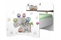 Кровать Смарти-2 (Белый/Фотопечать Совята)