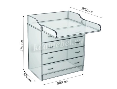 Комод пеленальный ЛДСП (Венге/Дуб белфорт)