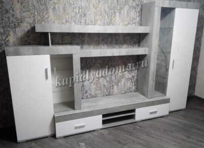 Центральная секция Инстайл ЦС-02 (Грей/Белый глянец)