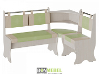 Скамья угловая Дельта (Белый/Фисташка/Бежевый) 