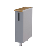 Шкаф нижний бутылочница 2РБ кухня Осло без столешницы (Белый/Карбон светлый)