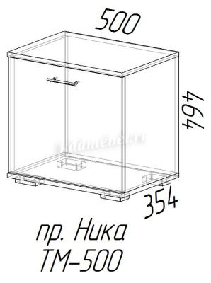 Тумба Ника ТМ500 (Венге/Сосна лоредо)