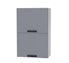 Шкаф верхний высокий В6ВГ кухня Осло (Белый/Карбон брюле)