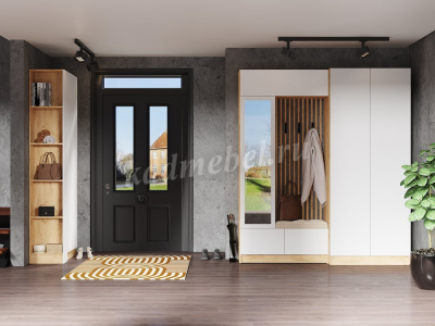 Шкаф платяной Руэлла (Дуб крафт золотой/Белый)