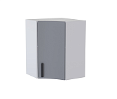 Шкаф верхний угловой сушка УСР кухня Осло (Белый/Карбон светлый)