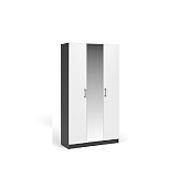 Шкаф 3д.с зеркалом МАХ Чикаго (Антрацит/Белый)