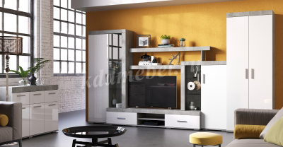 Центральная секция Инстайл ЦС-02 (Грей/Белый глянец)