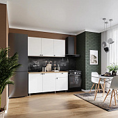 Кухня Ева 1,5 (Белый шагрень)