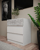 Комод Софи (Белый/Бетон светлый)