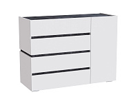 Комод Аркон (Белый/Бетон темный)