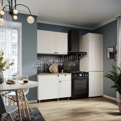 Кухня Ева 1,0 (Белый шагрень)