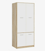 Шкаф 4ств. Стелс (Дуб сонома/Белый) 