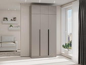 Шкаф Эра 1200 распашной с антресолью (Глиняный серый)