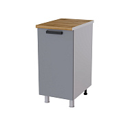 Шкаф нижний глубокий Г4Р кухня Кампео без столешницы (Белый/Темно зеленый)