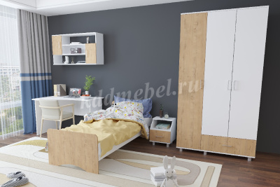 Стол письменный прямой Алешка (Белый)