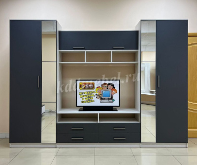 Гостиная Палермо-7 (Анкор белый/Графит)