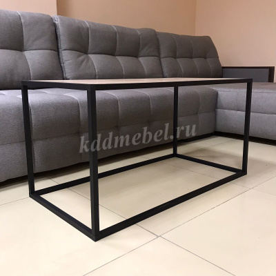 Стол журнальный Стиль 1 (Черный муар/Дуб сонома)