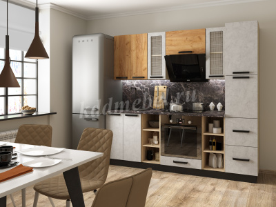 Шкаф верхний горизонтальный 5ВГ кухня Крафт (Дуб сонома/Дуб крафт золотой)