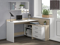 Стол компьютерный Персона-2 (Ясень анкор темный/Белый)