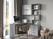 Стол компьютерный Брауни левый (Шиншилла серая)