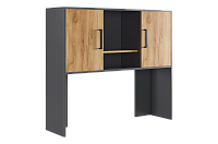 Надстройка стола компьютерного Лайт-2 (Графит/Дуб крафт золотой)