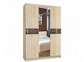 Шкаф Мадлен 3-х створчатый (Дуб сонома/Дуб Шале мореный)