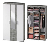 Шкаф Инстайл 3-х створчатый ШК-30 (Бетон/Белый)