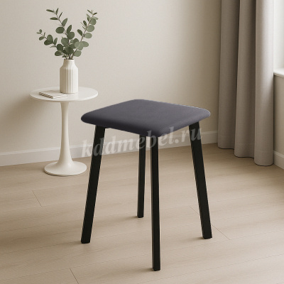 Табурет Френк (Графит велюр/Черный)