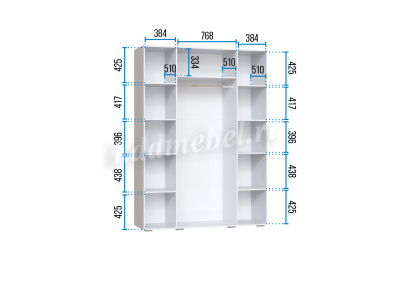 Шкаф Оникс 4ств. (Графит)