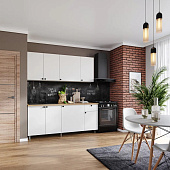 Кухня Ева 1,8 (Белый шагрень)