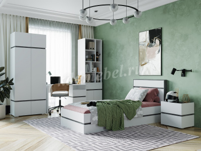 Пенал Аркон (Белый/Бетон темный)