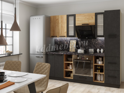 Шкаф верхний горизонтальный 5ВГ кухня Крафт (Дуб сонома/Дуб крафт золотой)