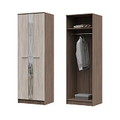 Шкаф Ольбия 2-х створчатый (Ясень шимо темный/Ясень шимо светлый)