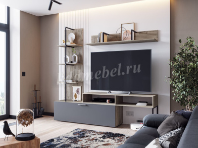 Гостиная Элирия (Крафт серый/Графит)