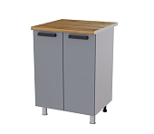 Шкаф нижний 6Р кухня Осло без столешницы (Белый/Карбон светлый)