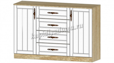 Комод Виктория (Дуб сонома/Белое дерево)