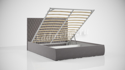 Кровать Стелла 1.6 с подъемным механизмом (Рогожка/Серый)