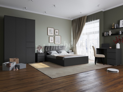 Кровать Плейона 1.6 (Графит серый)