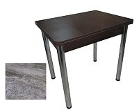 Стол обеденный Д17 раскладной (Цемент темный/Опоры хром)