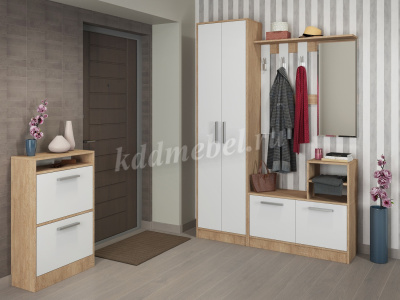 Обувница Энтер (Дуб сонома/Белый)