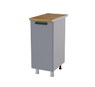 Шкаф нижний 35Р кухня Танго без столешницы (Белый/Серый глянец)