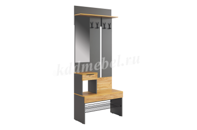 Прихожая Баско (Графит/Дуб крафт золотой)