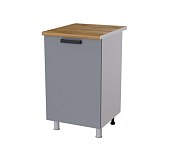 Шкаф нижний 5Р кухня Осло без столешницы (Белый/Карбон светлый)