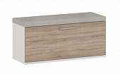 Тумба с мягким сиденьем Энтер 2 (Дуб сонома/Белый)