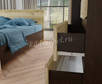 Кровать Плейона 1.4 (Венге/Дуб делано)