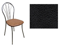 Стул на металлическом каркасе Ромашка (Черный)