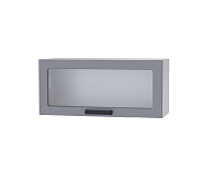 Шкаф верхний со стеклом 8ХС кухня Танго (Белый/Мокко глянец)