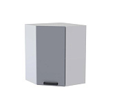 Шкаф верхний угловой УВ кухня Кампео (Белый/Мята-софт)